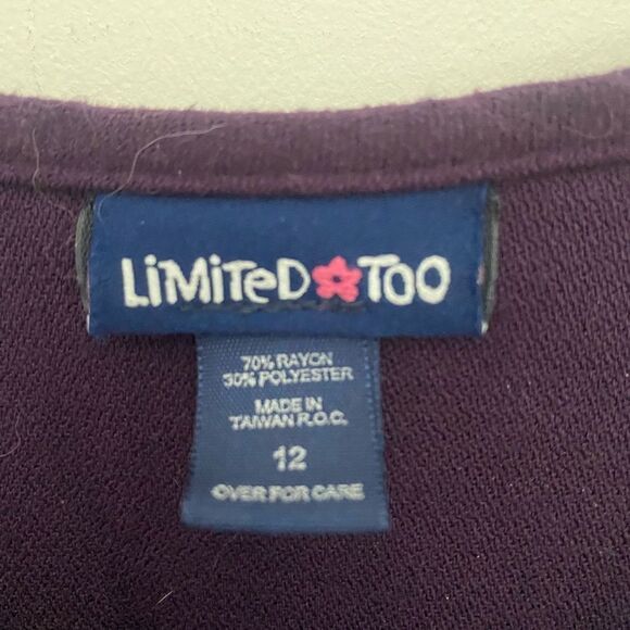 Limited Too SZ 12 vintage purple and grey girls dress - Picture 3 of 3